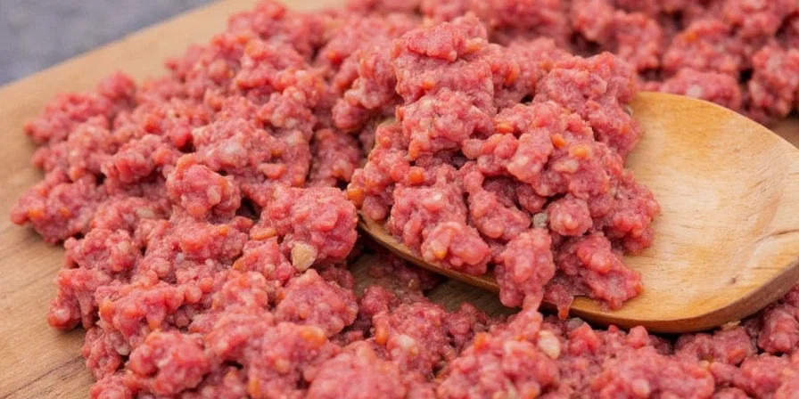 Cardamom and mint seasoned ground beef