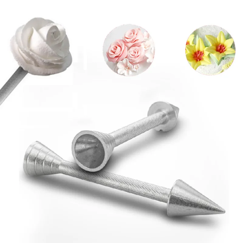 

Cake Decoration Tools Icing Cream Flowers Making Rose Sticks Baking Pastry Tools Cone Holder Piping Pastry Nozzle