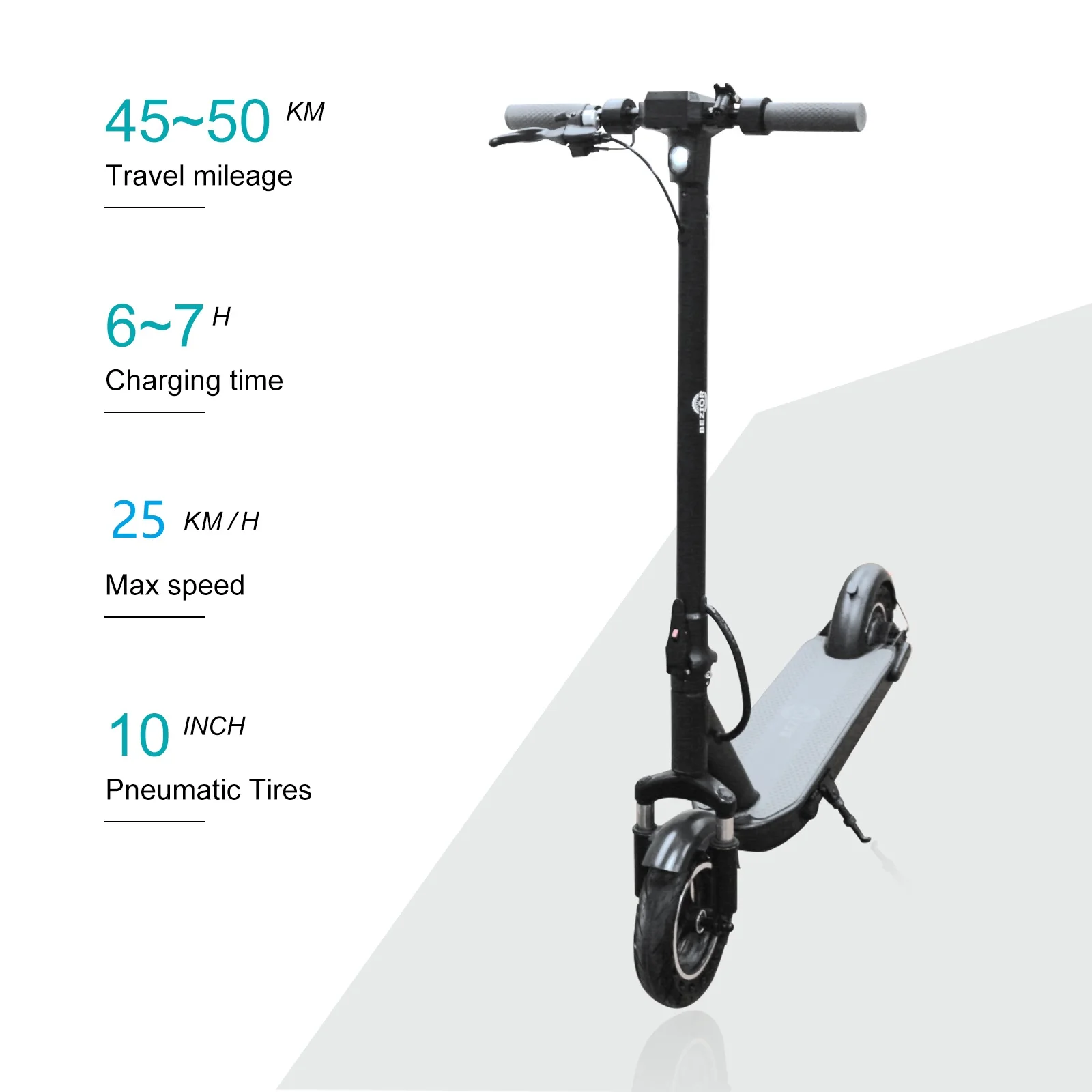 

Free Shipping no tax 10 inch 500w Folding Electric Scooter Bezior S500 MAX 25km/h 48V 15Ah Adult Off Road Electric Kick Scooter, Black