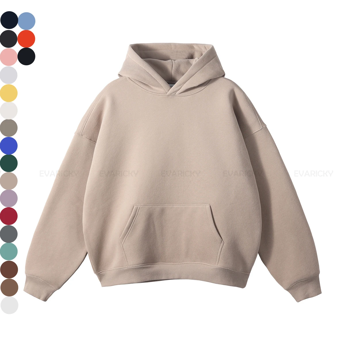 52 Cotton 48 Polyester Fleece Fabric Hoodie Plus Size Fashion Men's Hoodies Sweatshirts Custom Men Clothes Hoodies With Logo