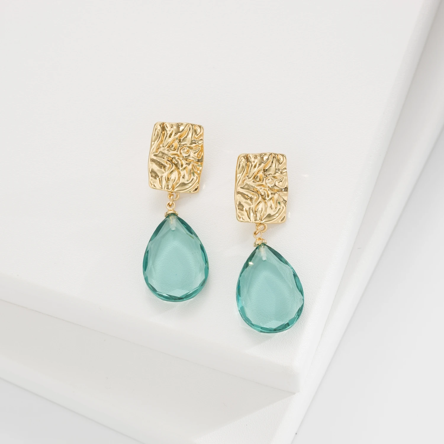 

blue Crystal Drop earrings for women Customs
