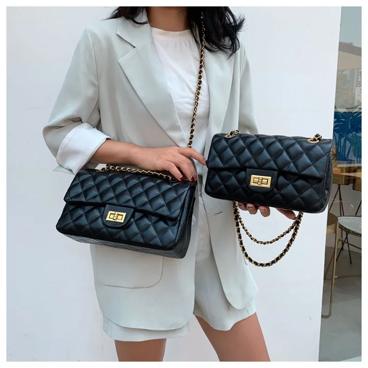 

plaid Gold Chain mini bags for ladies crossbody shoulder bags 2020 ladies women, Accept customized color