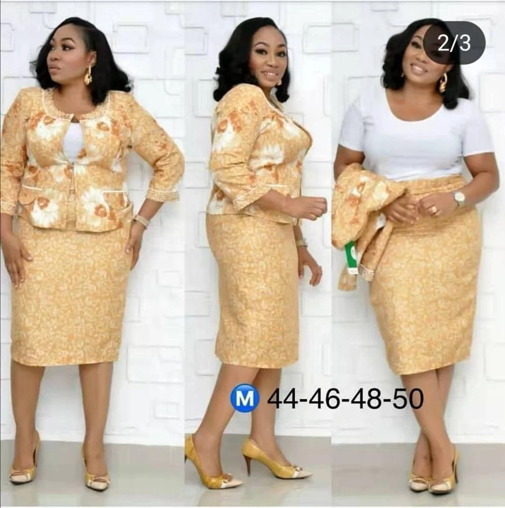 

Wholesale L 4XL New Arrival Plus Size African Clothing Two Piece Set Turkey Women Office Dresses