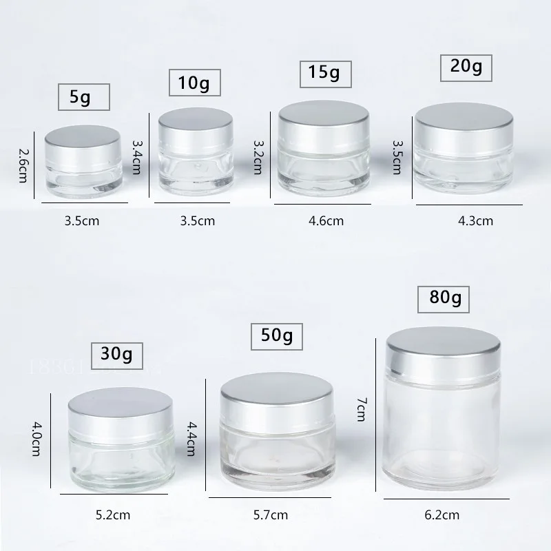 4 Oz 8oz Cosmetic Jar Clear 100g Glass Cream Jar Buy 4 Oz 8oz