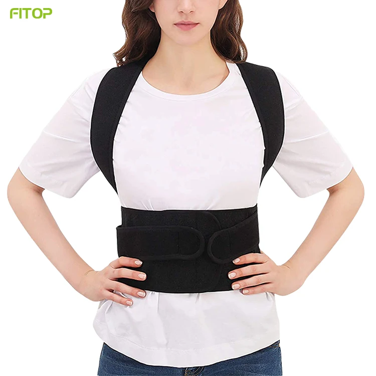 

Customize New Shoulder Support Back Posture Corrector Brace Supports Belts, Black