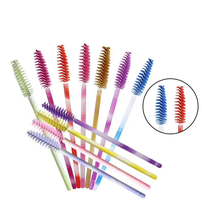 

Wholesale Disposable Crystal Tube Mascara Wands 50pcs bag Eyelash Brush Salon Lash Cleanser Brush, Customized color