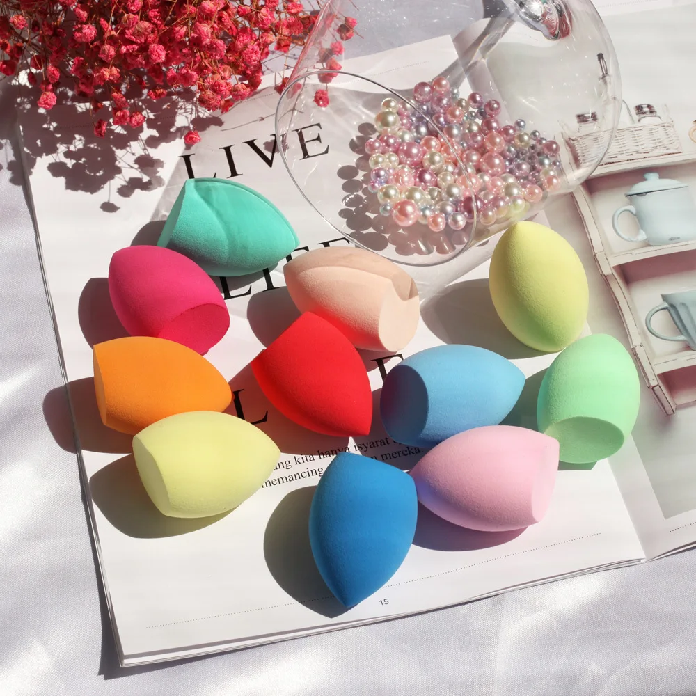 

High quality facial makeup puff foundation smear sponge wholesale non latex women beauty makeup sponge, Multiple colors