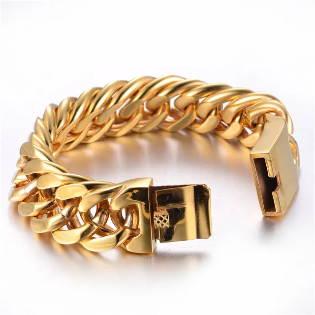 

18K Gold plated curb chain bracelet and necklace hotsale jewelry for men in India