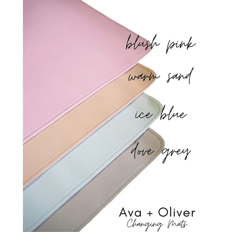 Vegan Leather Changing Mat  Pink Sand – Ava + Oliver