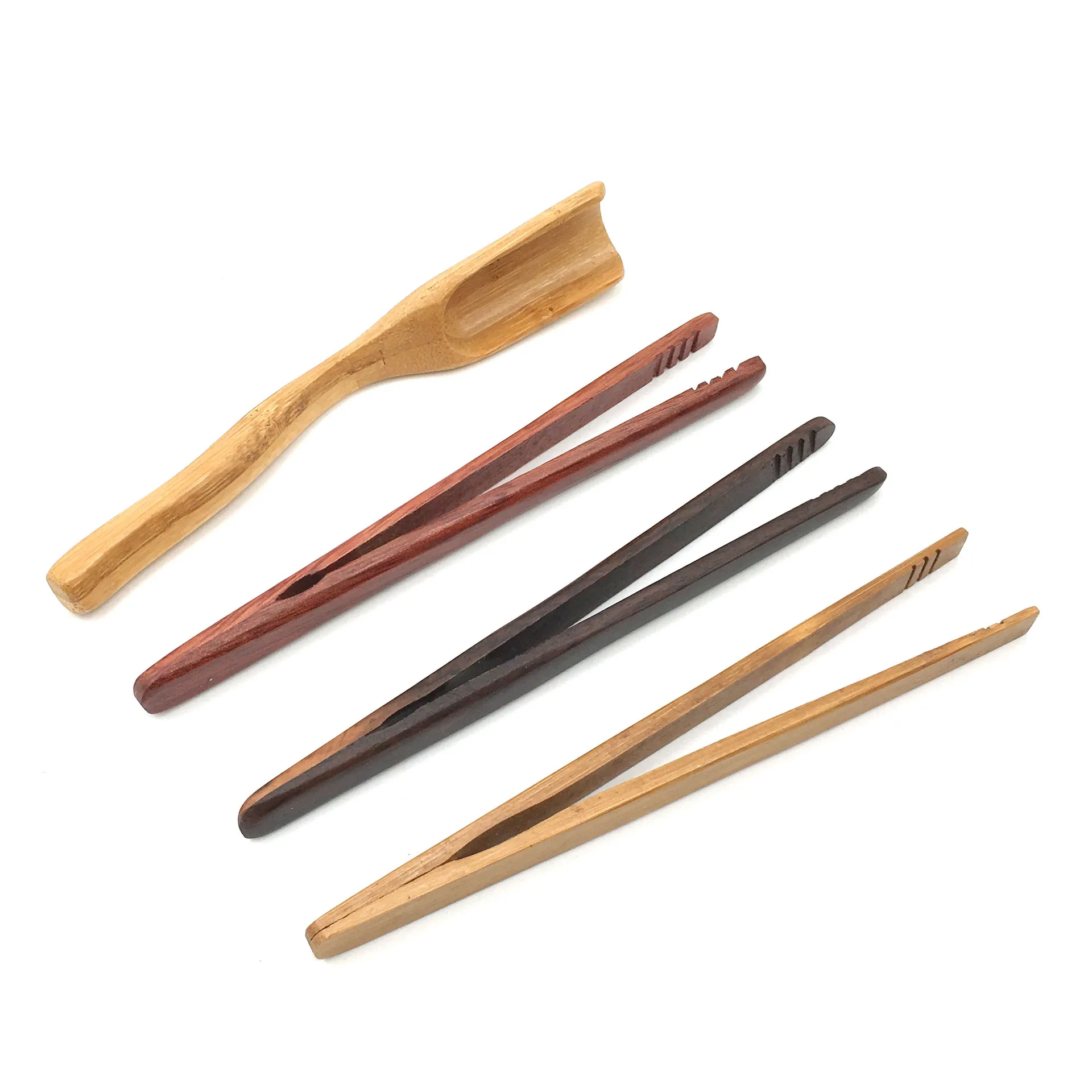 

Small Mini 18 Cm Kitchen Cooking Tea Bread Toast Food Grill Bbq Bamboo Wooden Tong With Handle