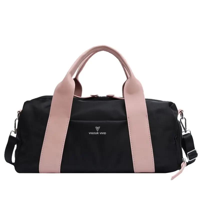 

Outdoor Men Trendy Yoga Fitness Train Black Sports Outdoor Large Capacity Leather Gym Duffle Princess Travel Bag