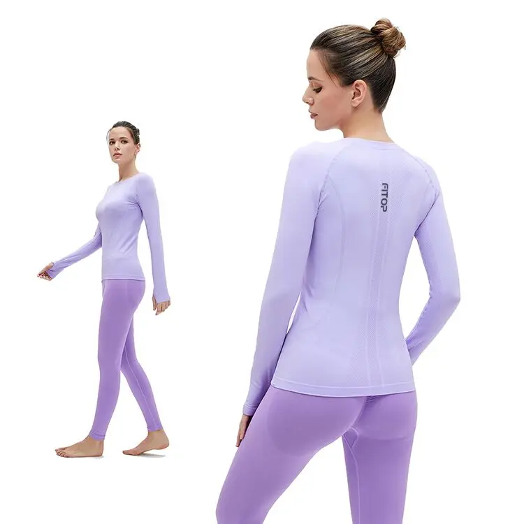 

Warm Clothes Fashion Yoga Tops Women Long Sleeve Seamless Crop Top Gym Workout Women Jackets Custom OEM ODM 20 Pcs Solid Pattern, Multi-color