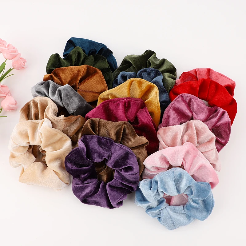 
Wholesale premium Velvet Scrunchies sets Elastic hairbands Velvet Hair Scrunchies for women hair Accessories 