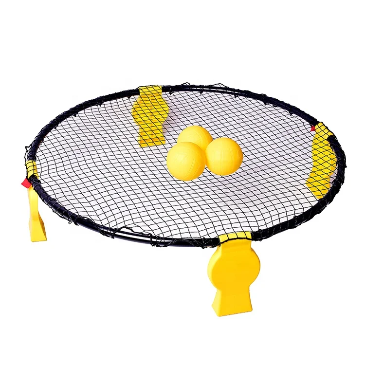 
Hot Sell Steel Tube Folding Beach Picnic Grass Game Spikeball Rebound Jump Spikeball Game Set And Beach Volleyball Game Set 
