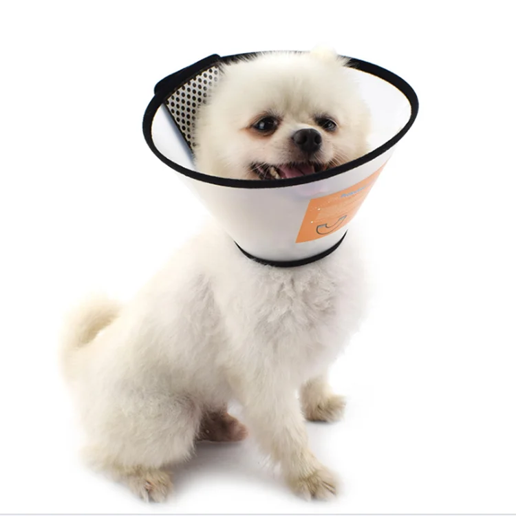 

Adjustable Anti Bite Pet Recovery Cone Collar Elizabethan Collar for Pet Dogs Cats, Transparent