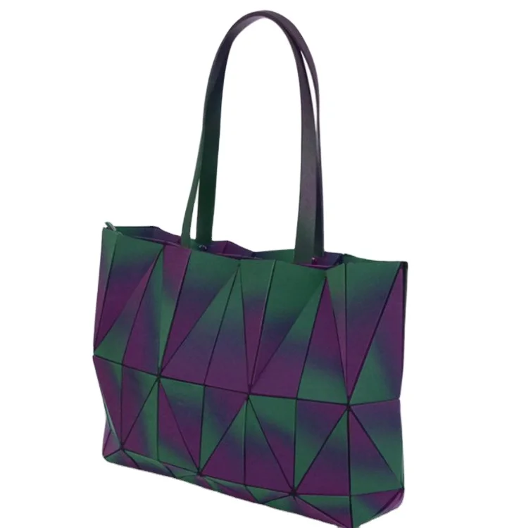 

Shine Fashion Holographic Laser Tote Bags Women Girls Laser PVC Lady Tote Shopping Bag, Any colors available