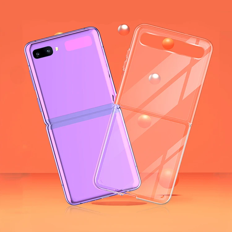 

New Arrivals Transparent 2 in 1 Hybrid Hard Acrylic Back TPU Bumper Mobile Phone Covers For Samsung Z Flip Case