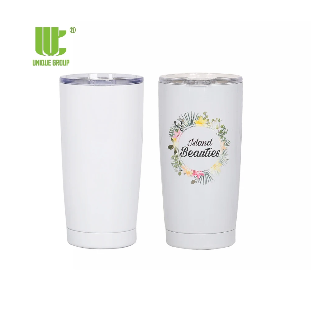 

Unique Group Wholesale 20oz Vacuum Insulated Stainless Steel Customized Mug Sublimation Tumbler With Lid, Powder & paint available