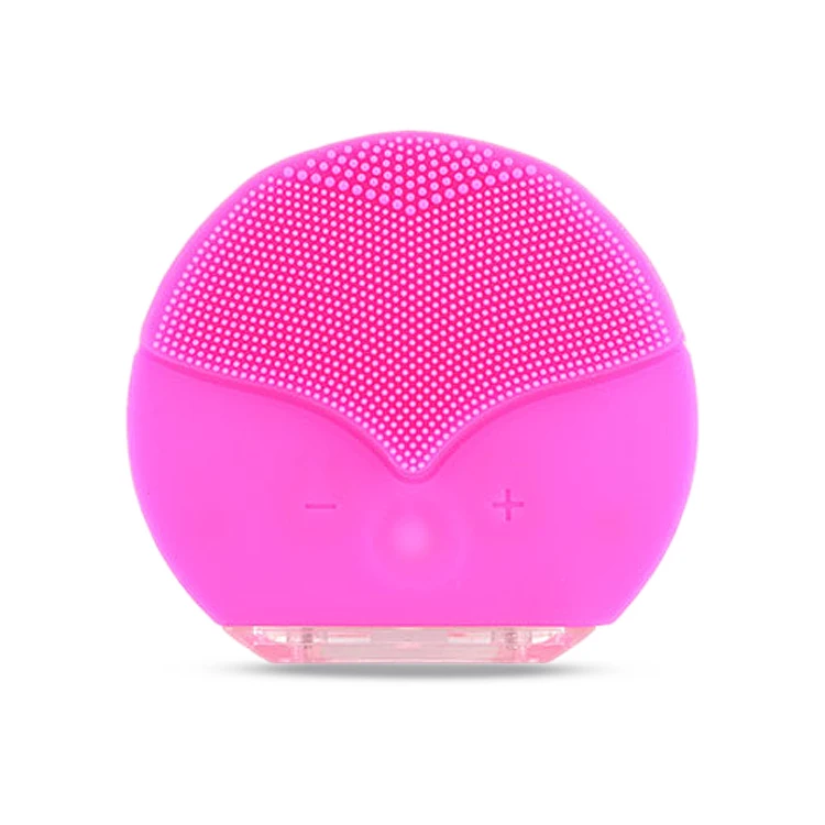 

Mini electric silicone cleanser facial cleansing brush exfoliating waterproof face brush electric, Pink/white/customized