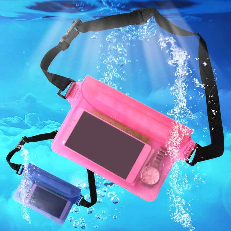 

Wholesale Transparent Screen Beach Fanny Pack Waterproof Waist Bag With Belt Pvc Waterproof Pouch With Adjustable Waist Strap