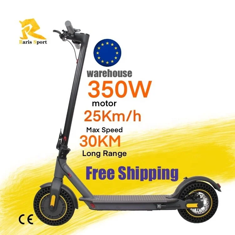 

Hot selling in Spain latest 10inch big wheel trotinette folding electric scooter EU warehouse free shipping with app control