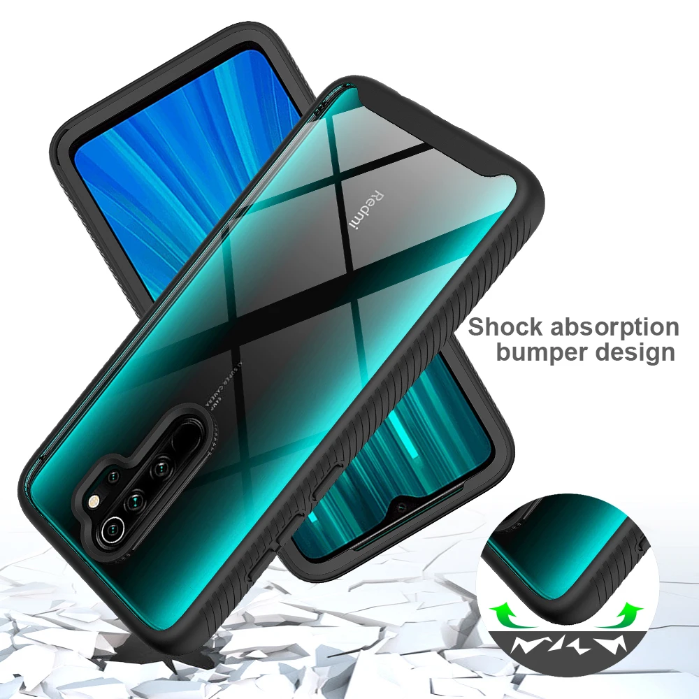 

Anti-broken high quality full protective Back Cover phone cover be suitable for xiaomi RedmiNote8 9 K20 pro TPU+PC Phone Case