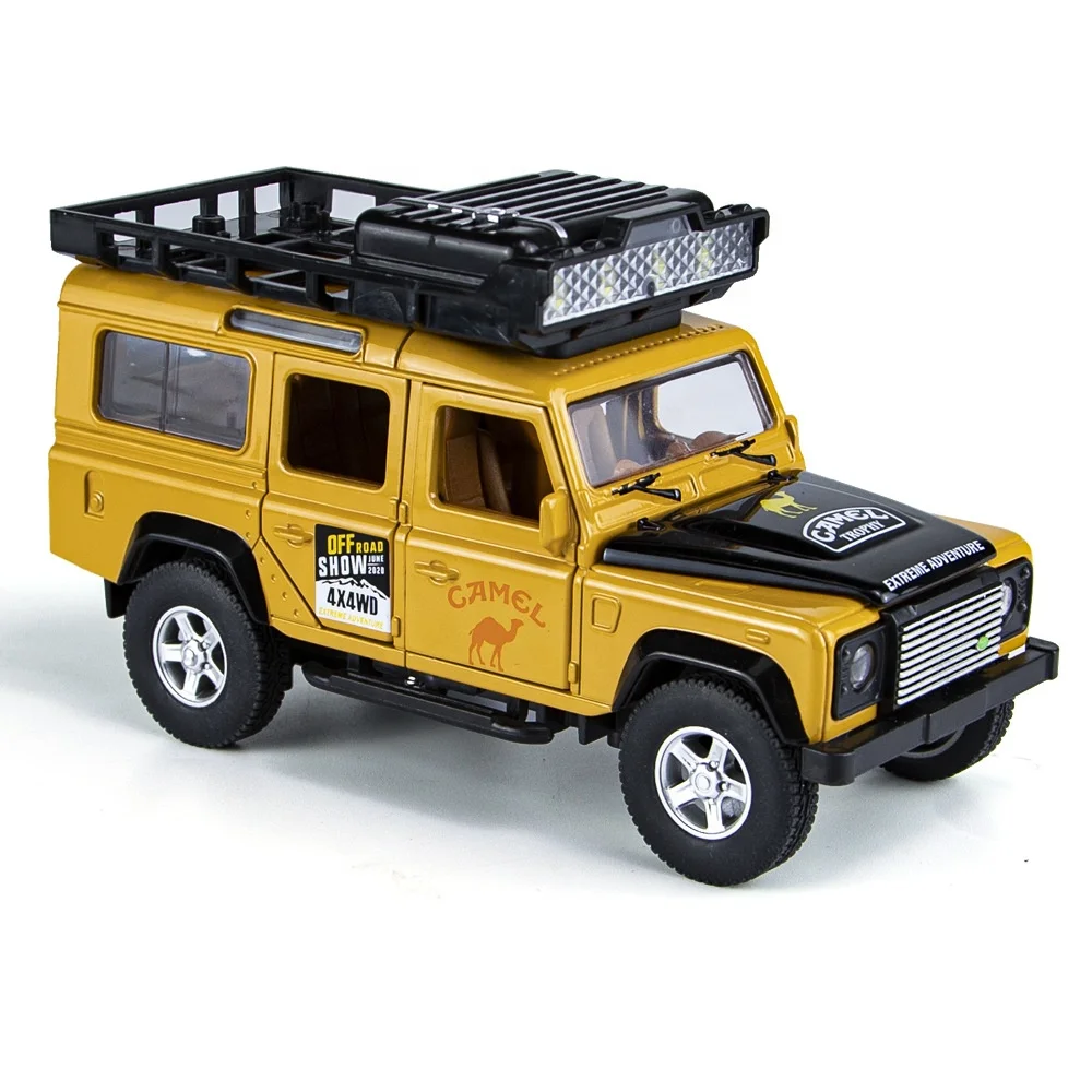 

1: 32 scale diecast model cars Land Rover Defender Camel Cup diecast model cars for 1:32 sale