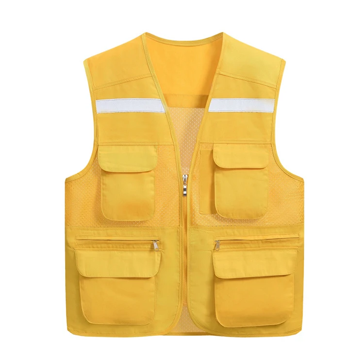 
Wholesale multi-purpose pockets promotion uniform team work outdoor wear design 4 seasons vest uniforms sleeveless jacket <span style=