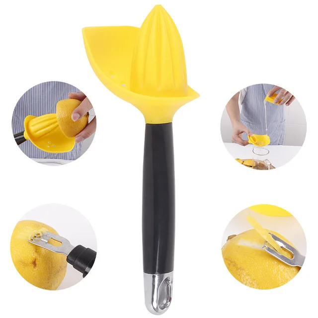 

Premium Quality lemon juice squeezer Citrus food grade manual metal lemon squeezer, Yellow