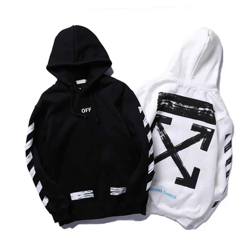

2021 New Arrivals Hip Hop Men Oversized Graffiti Arrows Fleece Polyester Sweatshirts Hoodies