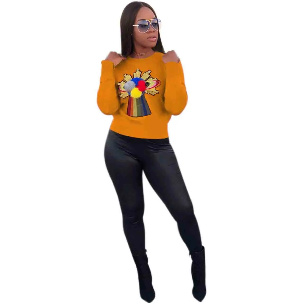 

2020 New Arrivals Autumn collection hot selling women o neck Long Sleeve fashion Elegant ladies top blouse