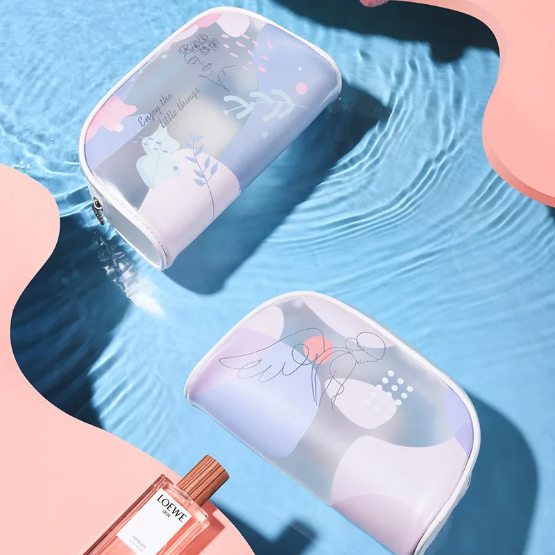 

2022 new cultural innovation Waterproof Clear Cute Printing TPU Cosmetic Bag Women Toiletry Pouch Bag, Picture