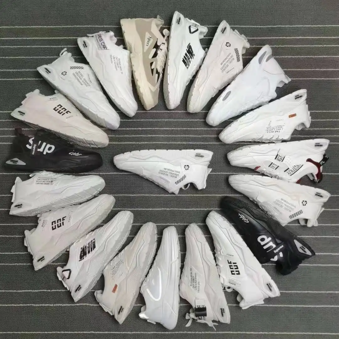 

New model mix style shoes stock china factory high quality basketball breathable men sneakers suitable running sport casual shoe, Multiple colour