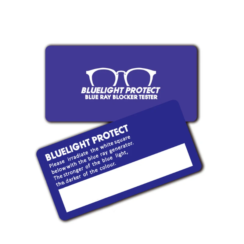 

Ready To Ship Custom Logo Anti Blue Light Test Card,Blue Light Blocking Card Test