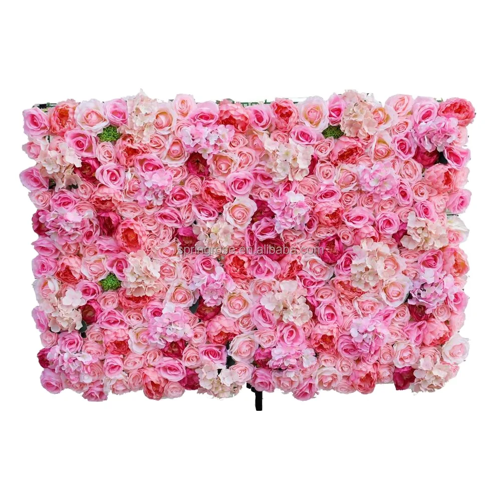 

SPR Factory wholesale wedding decoration personated artificial rose wedding flower wall for stage backdrop table runner flower, Mix color