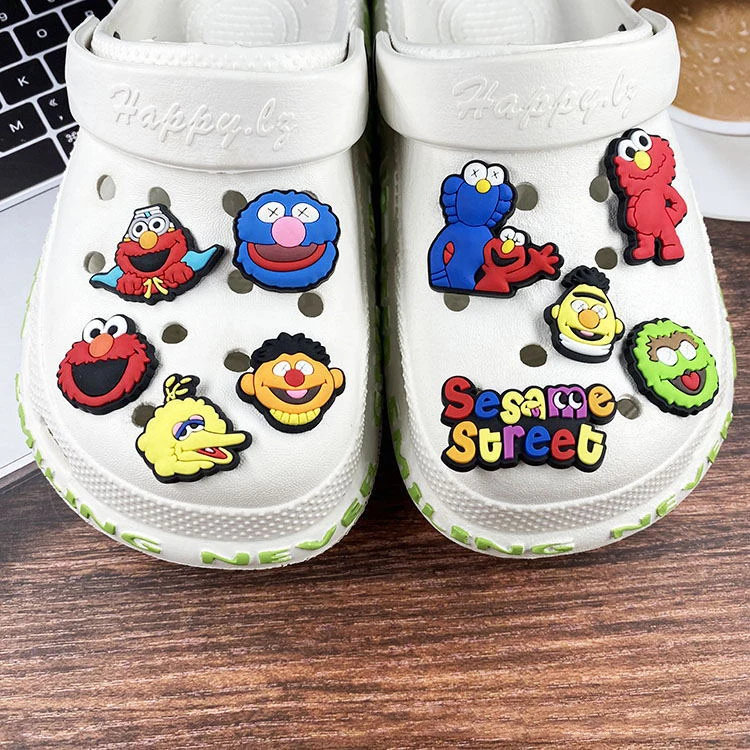 

Customized children's shoes decorative design Sesame Street cartoon doll crocodile shoes Charm