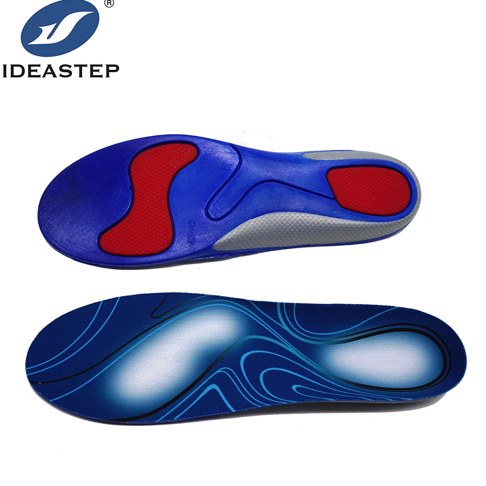 

Ideastep Sport Insoles PU Foam TPU Heel Cup Arch Support Soft Comfortable Shock Absorption Orthotic Insoles, Blue