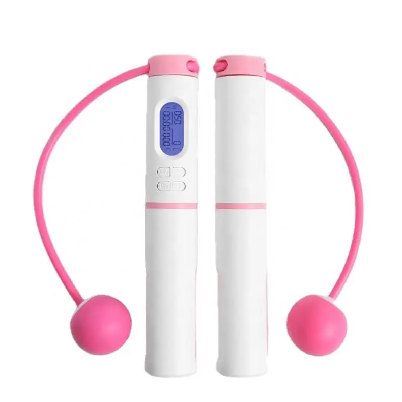

2021 hot sales improved digital handle training skipping rope, Black/pink/blue/green
