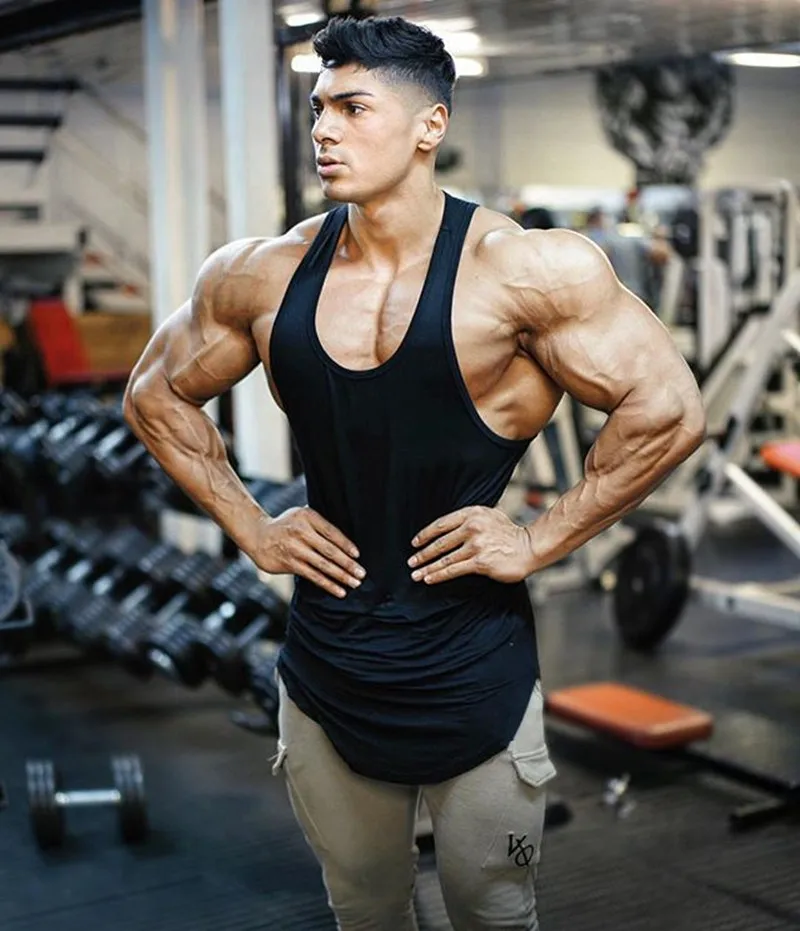 

Tight Tank Tops Men Cotton black cotton singlet Fitness Men Sleeveless Gym Running sports sing Sport Athletic Singlets Tops, Black/gray/white