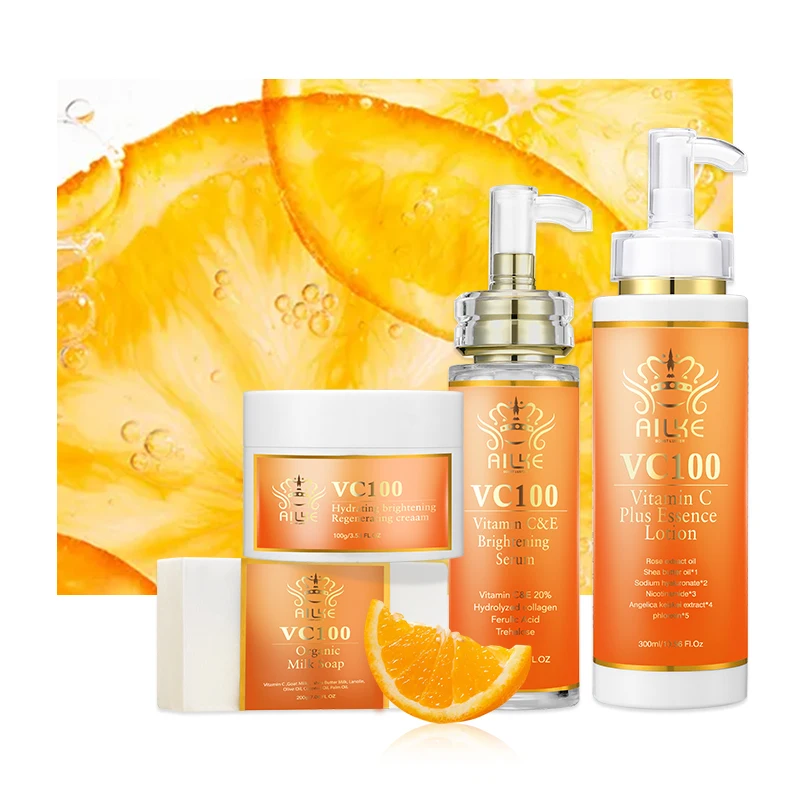 

hot selling vitamin c beauty hydrating anti-aging moisturizing body face skin care set brightening skin care kits