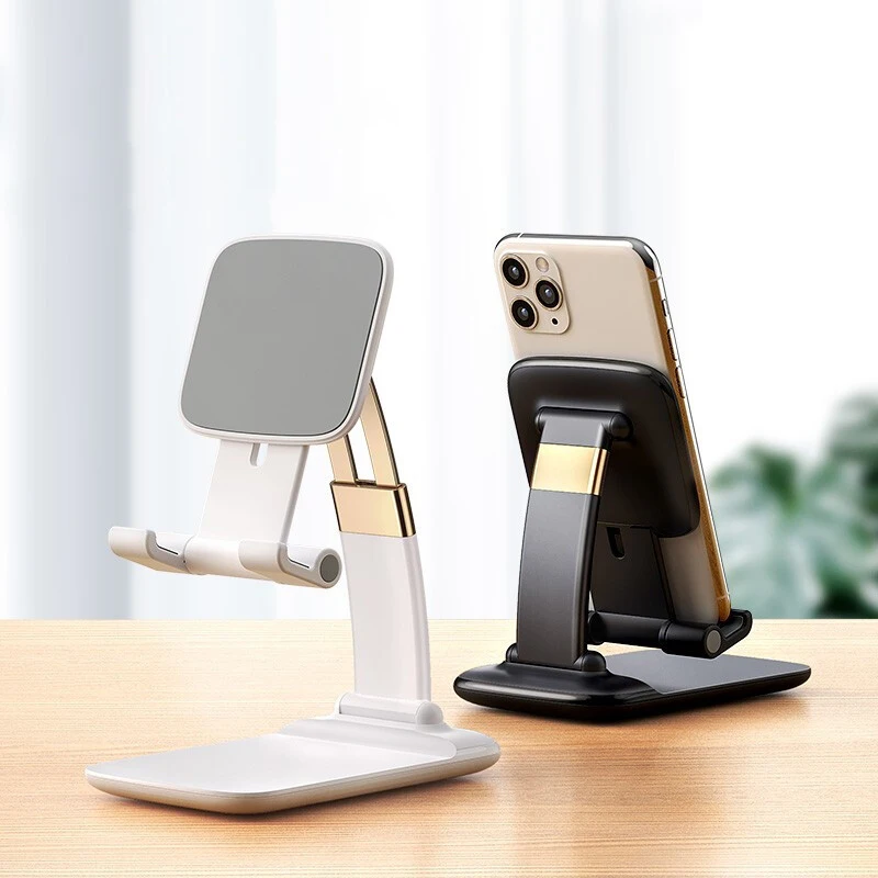

2021 Promotion Phone Stander arc extension design foldable universal desk mobile stand tablet pc phone holder, White/black