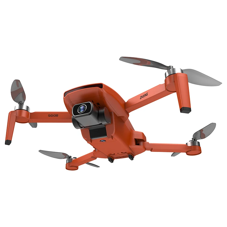 

2021 New SG108 drone 4k HD FPV drone 5G WiFi GPS brushless Motor flight for 25 min rc distance 1km rc quadcopter vs ex5 drone, Black,orange