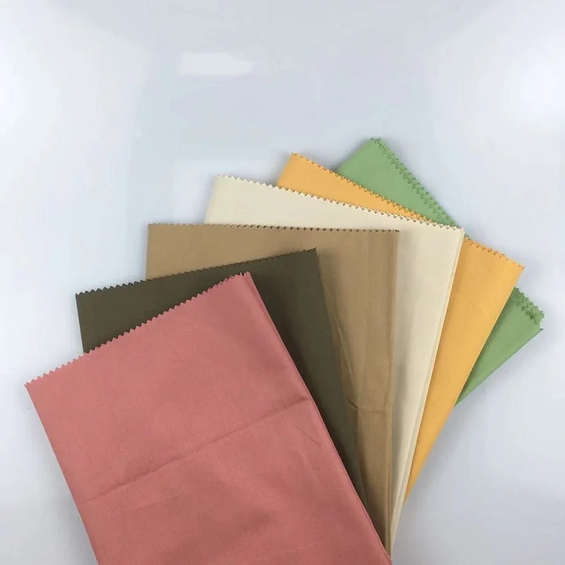

100% Customized Cotton Twill Plain Dyed Sand Washed Fabric D362 for Clothing Textile