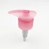 28/410 pink color ribbed lotion dispenser pump
