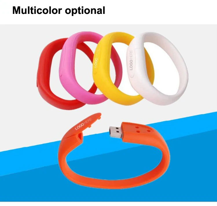 Free Design Bracelet Pendrive 8GB OEM PVC Wristband USB Flash Drives for Promotional Gift - ANKUX.COM