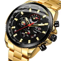 

New 2019 Automatic Mechanical Watch Men Luxury Brand Mens Watches Moon phase Black Wristwatches Waterproof relogio masculino