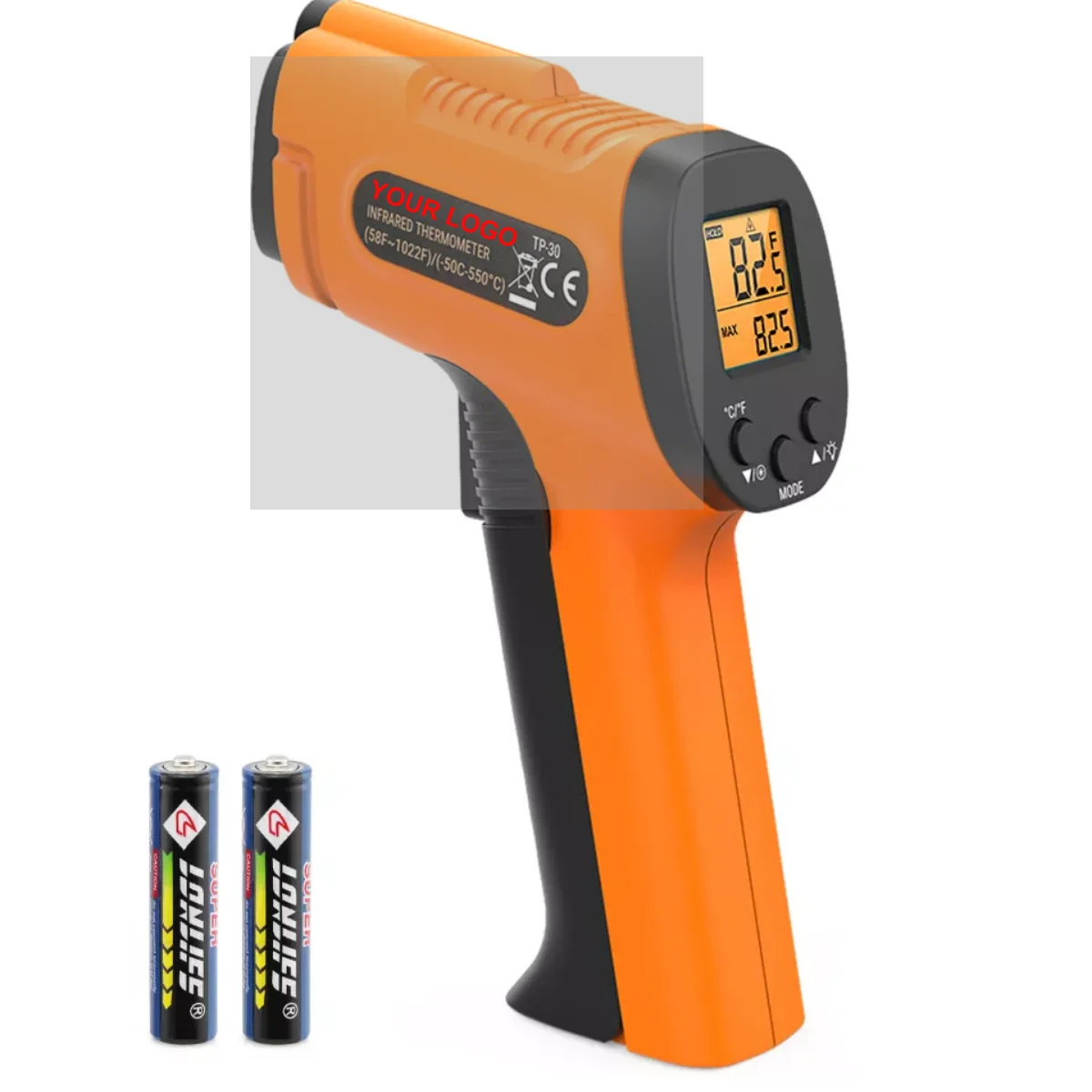 Non Contact Infrared Thermometer Digital Temperature Guns Adjustable Emissivity