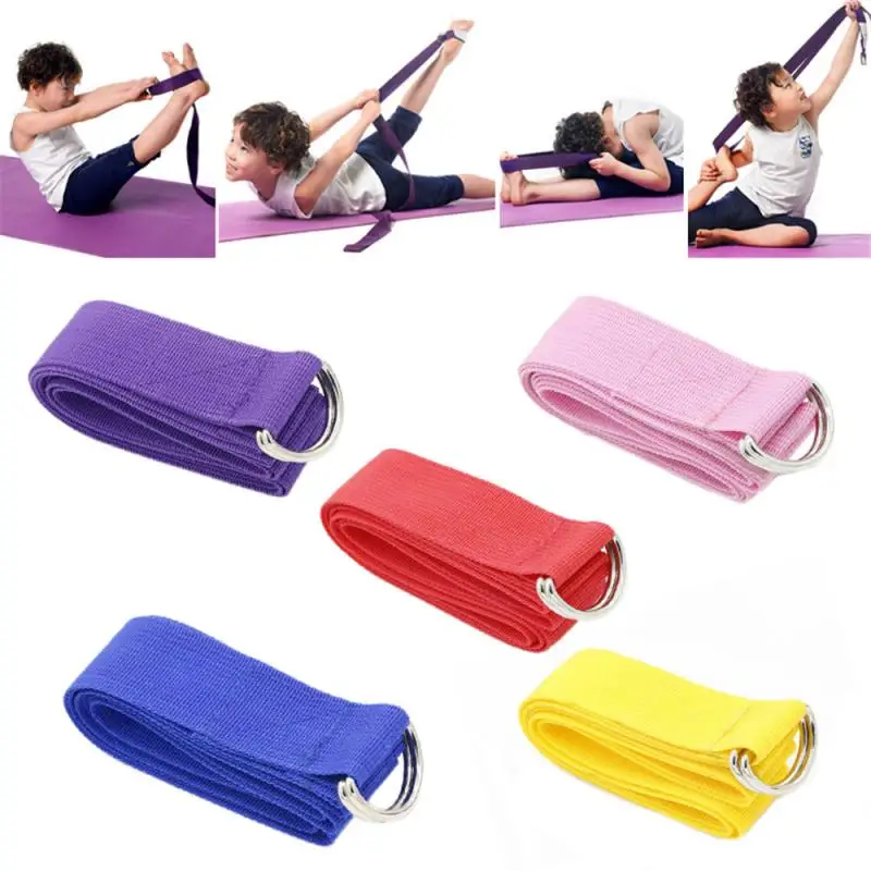

Yoga Stretching Belt 5 Color D-Ring Resistance Strap Anti-broken Not Crimped Buttocks Exercise Fitness Shape Tension Band