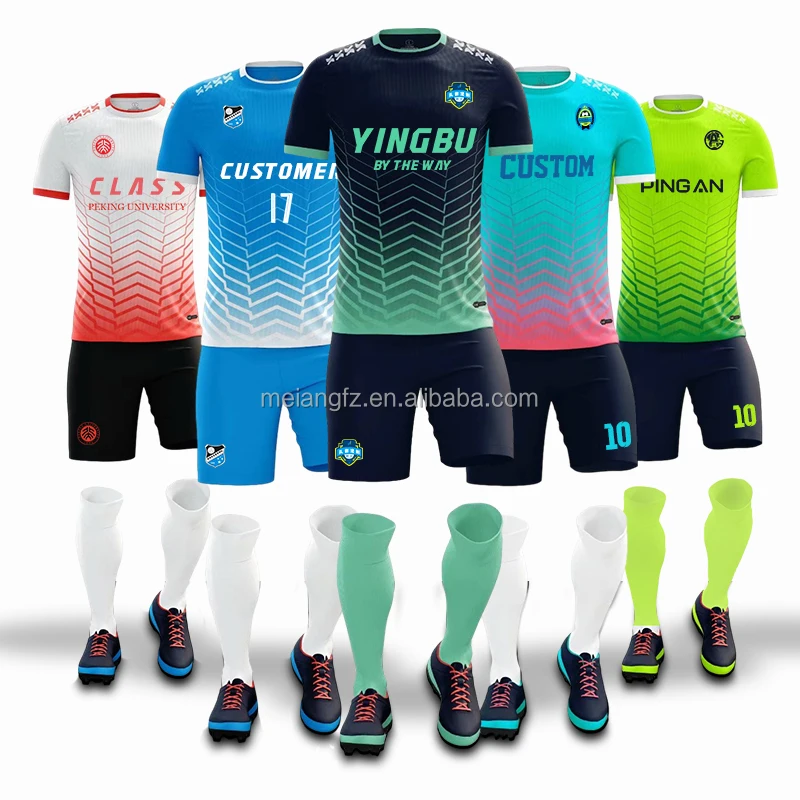 

Personal Custom Sublimation Soccer Wear Ddults Football Jersey Men's Football Wear Camisas-Futebol Thailand