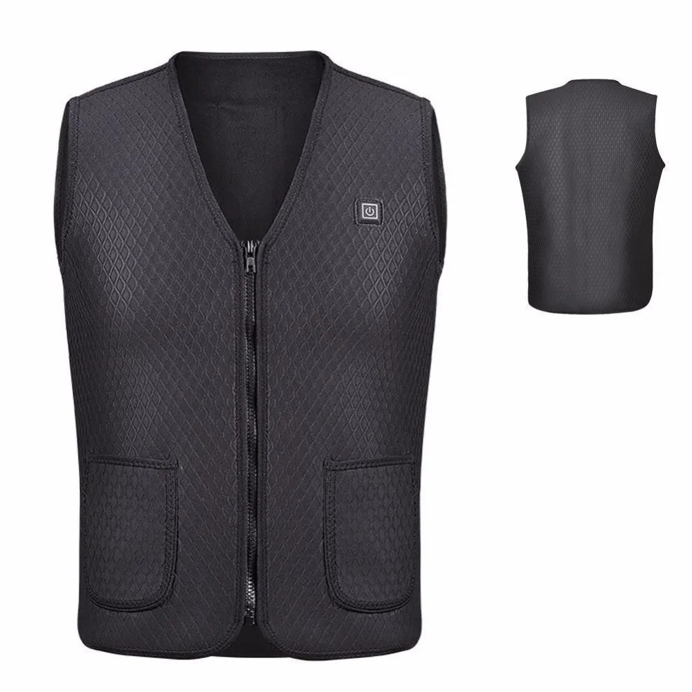 

Customized sport men workour o-neck neoprene heated vest heating waistcoat usb cooling trapping sweat shaper heat vest, Customizable